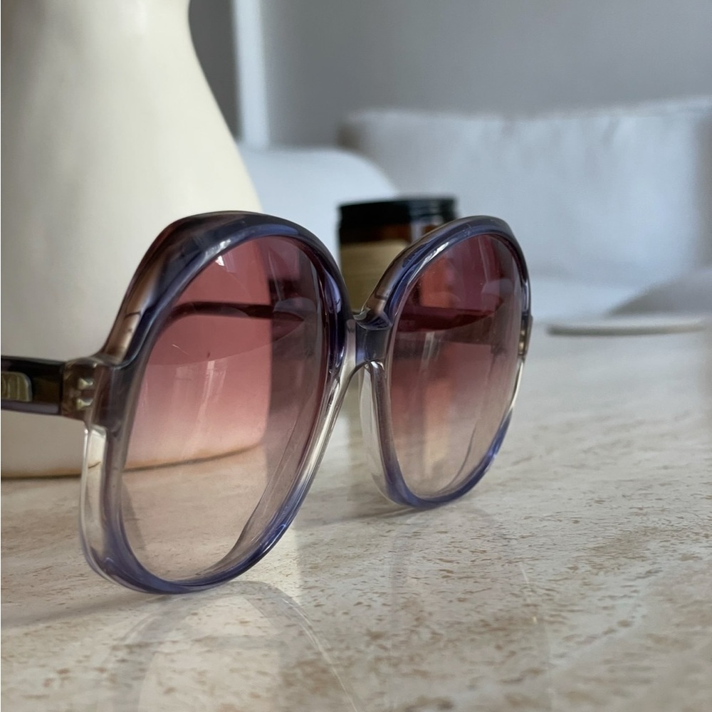 Rare! blue Optique Du Monde vintage sunglasses - Picture 6 of 8